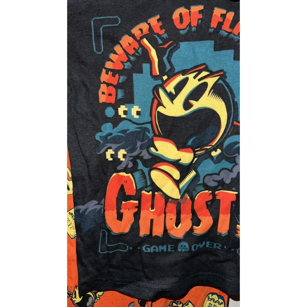 Children's Pajama Set, Size 8 New PAC-man Halloween - Glow In The Dark